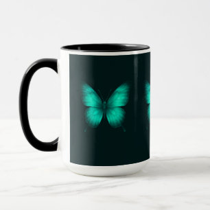 DESIGN BORBOLETAS  VERDES  Caneca Combo