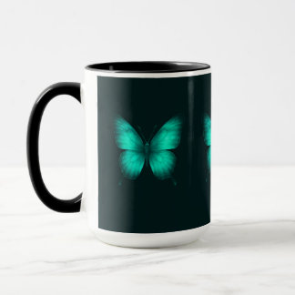 DESIGN BORBOLETAS VERDES Caneca Combo