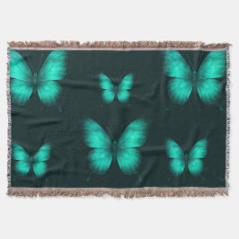 DESIGN BORBOLETAS  VERDES COBERTOR