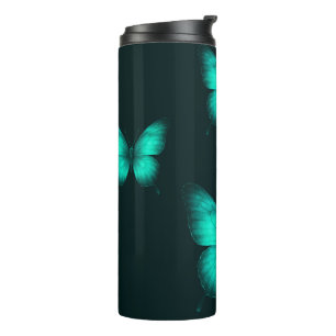 DESIGN BORBOLETAS VERDES Garrafa Térmica