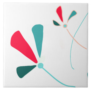 DESIGN botânico mínimo Azulejo cerâmico