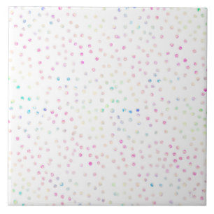 Design Branco de Pontos de Confetti Iridescentes E