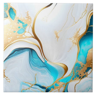 Design branco Dourado azul bonito