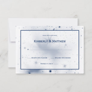 Design branco RSVP das estrelas do marinho