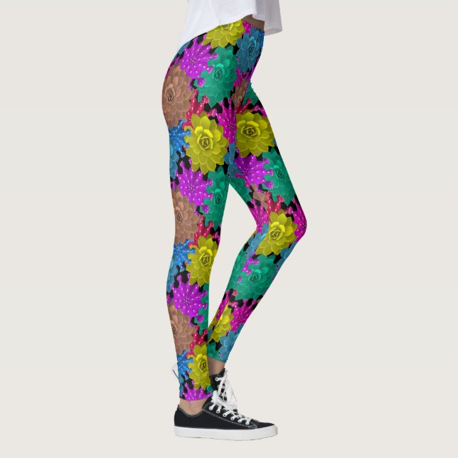 Design Brilhante Yoga Calças Leggings (Direita)