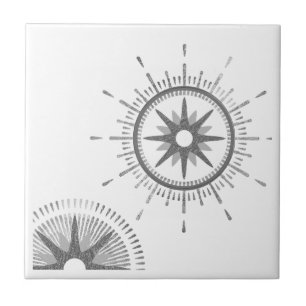 Design Celestial de Starburst de Prata Moderna