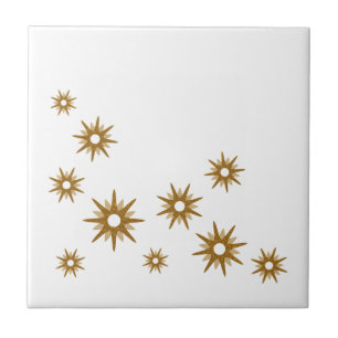 Design Cerâmico Estrela Dourada Moderno de Meados