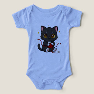 Design Chibi de Gato Preto Divertido