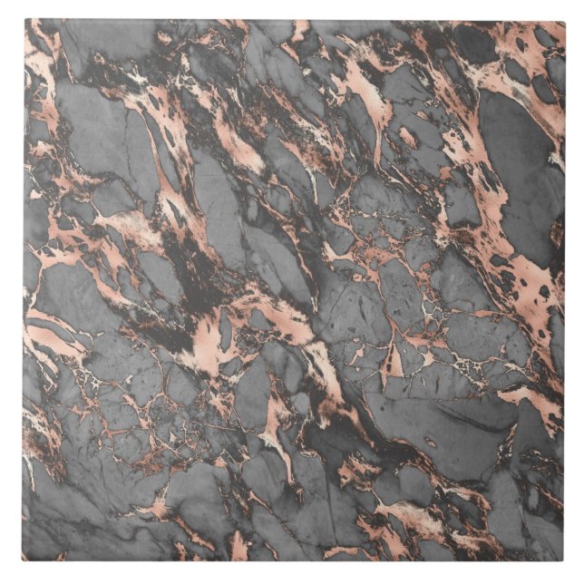 design Cinza de mármore de ouro rosa (Frente)