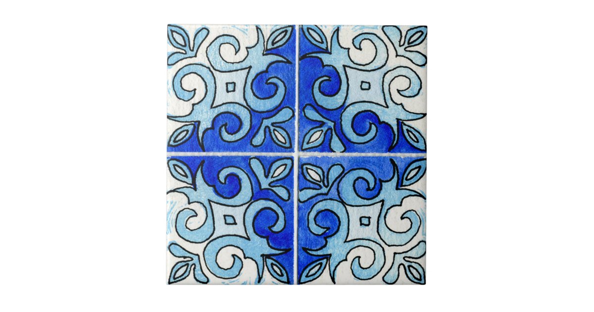 Art Nouveau Azulejo cerâmico com Design de ave mos