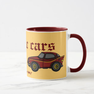 Design clássico da caneca dos carros