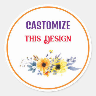 Design Clássico do Adesivo Redondo