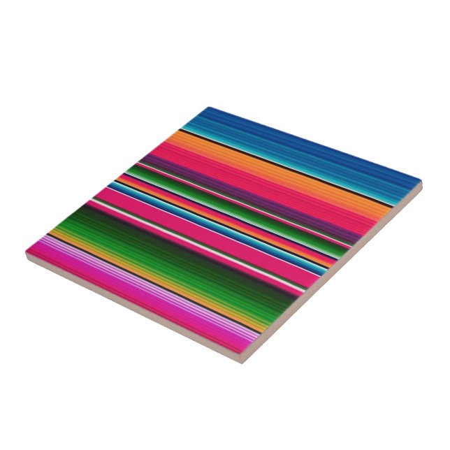 Design Colorida de Lixeira Serape Mexicana (Lateral)