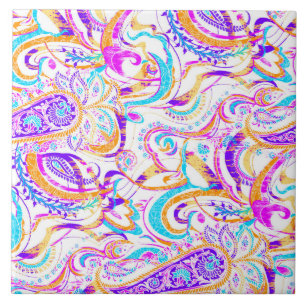 Design colorido branco bonito de paisley