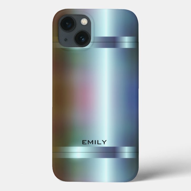 Design cor rosa suave metálico (Verso)