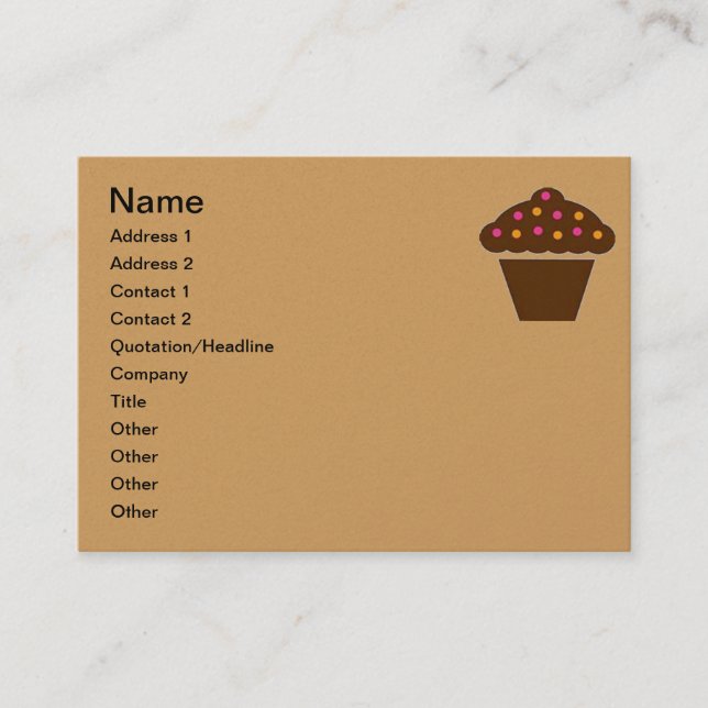 DESIGN CUPCAKE cartão de visita (Frente)