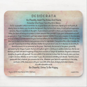 Design da aguarela de Mousepad dos Desiderata