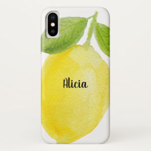Design da aguarela do limão das capas de iphone