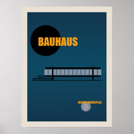 Design da Arquitetura Bauhaus | Poster azul