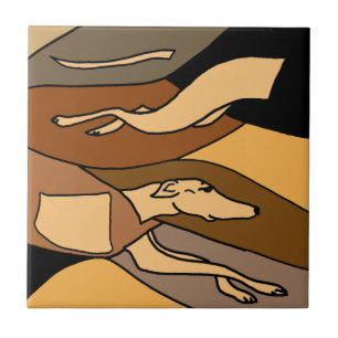 Design da arte abstracta do cão do galgo