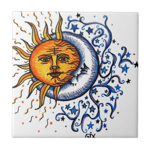 DESIGN DA ARTE DA LUA DO SOL