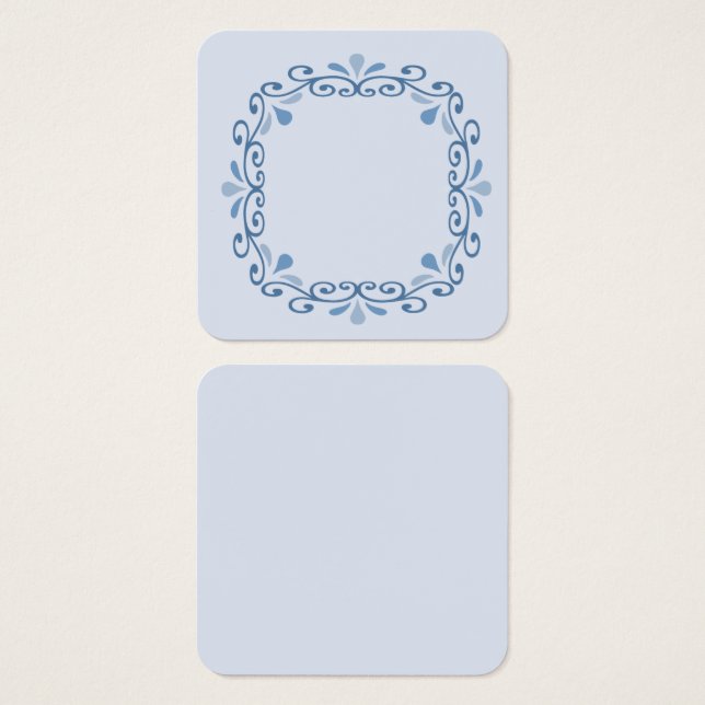 Design da borda da coroa em tons azuis (Frente & Verso)
