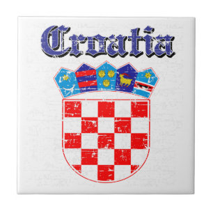 Design da brasão de Croatia do Grunge