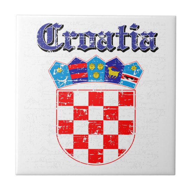 Design da brasão de Croatia do Grunge (Frente)