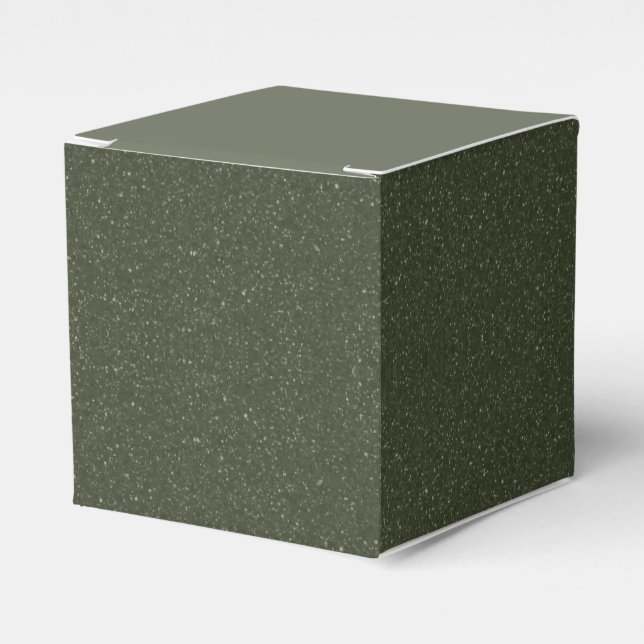 Design da Caixa de Favor Verde com Musgo Manchado  (Frente)