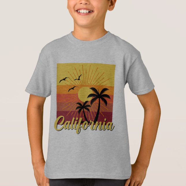 Design da Califórnia - Camisa básica para crianças (Frente)