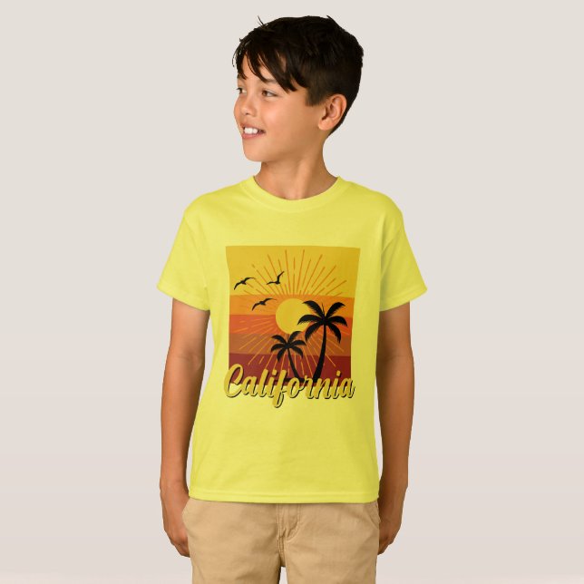 Design da Califórnia - Camisa básica para crianças (Frente Completa)