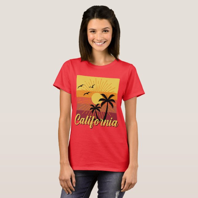 Design da Califórnia - Camisa básica para mulheres (Frente Completa)