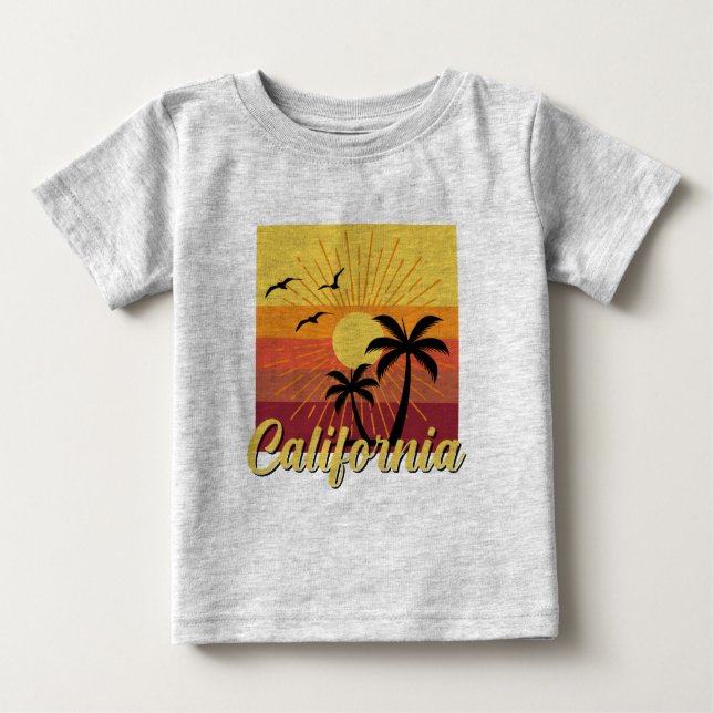Design da Califórnia - Camiseta Baby Fine Jersey (Frente)