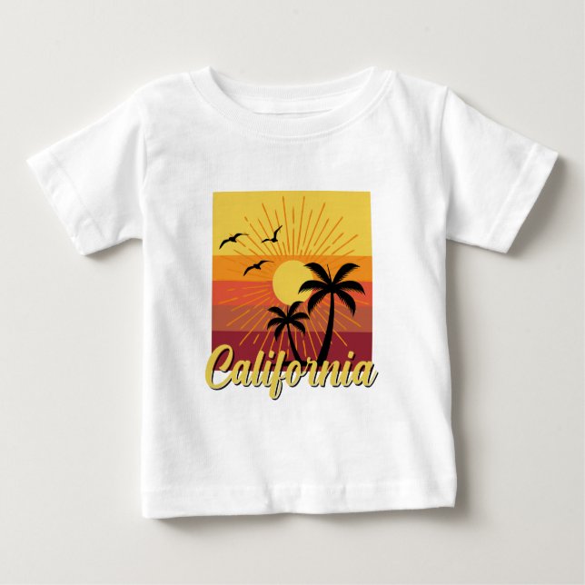 Design da Califórnia - Camiseta Baby Fine Jersey (Frente)