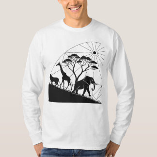 Design da Camisa de Camisa da savana africana