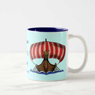 Design da caneca do navio de Viking