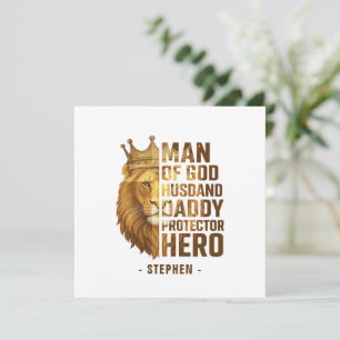 Design da Coroa de Leão de Deus - Marido, Pai