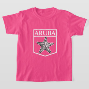 Design da Ilha de Aruba - Camiseta Básica para Cri