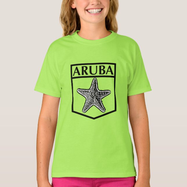 Design da Ilha de Aruba - Camiseta Básica para Men (Frente)
