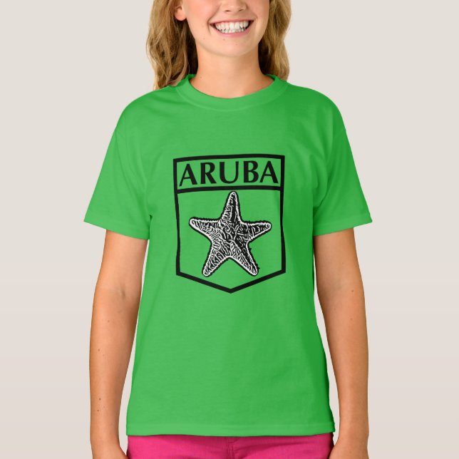 Design da Ilha de Aruba - Camiseta Básica para Men (Frente)