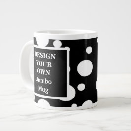 Design da sua caneca jumbo - Pontos pretos e branc