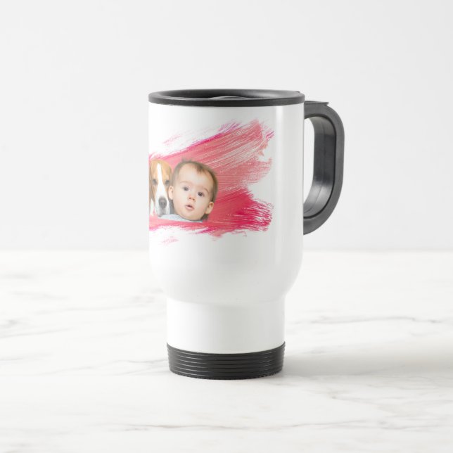 Design da sua própria caneca de fotos do bebê (Frente Esquerda)