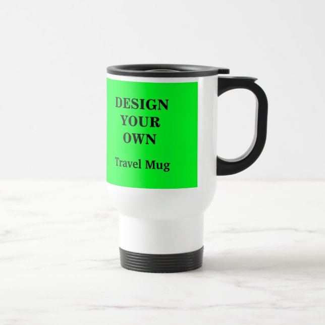 Design da sua própria Caneca de viagem - Verde e B (Direita)