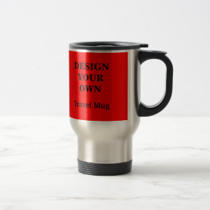 Design da sua própria Caneca de viagem - Vermelho