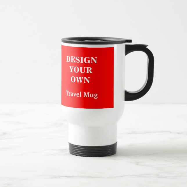 Design da sua própria Caneca de viagem - Vermelho  (Direita)