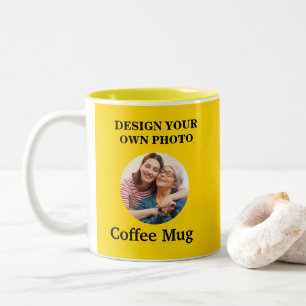 Design da sua própria caneca fotográfica - Amarelo