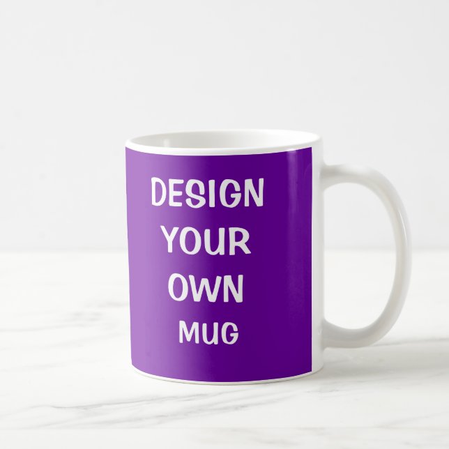 Design da sua própria caneca - Roxo (Direita)