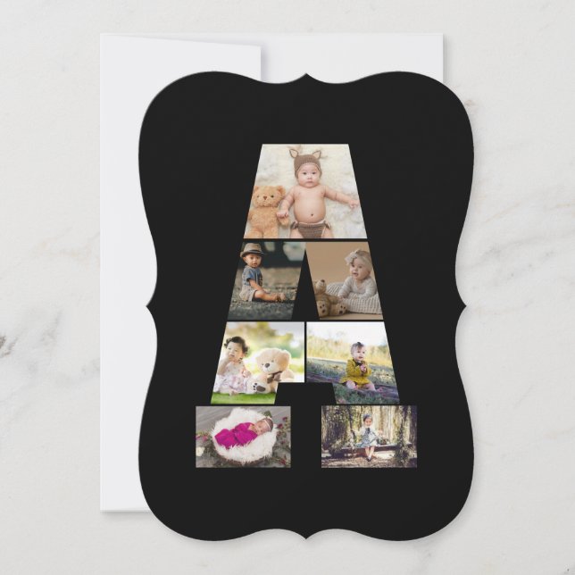 Design da sua própria letra A Colagem de fotos (Frente)