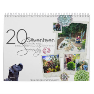 Design de 2017 calendários para a serenidade
