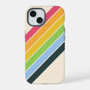 Design de 80s com faixas coloridas com striping 70